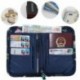 Cartera de Viaje para Documentos Porta de Pasaporte Tuscall Portadocumentos de Viaje Unisex con Bolsillos de Cremallera para 