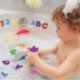ZZM Juego de 36 piezas de mariposas alfanuméricas para baño, puzzle de goma EVA suave para niños, juguetes de bebé, juguete p