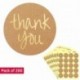 4cm Oro Circulo Gracias Thank You Kraft Pegatinas - 200 Etiquetas