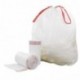 Cadine - Bolsas de basura de cordón, color blanco 120 unidades de 10 l 