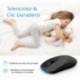TOPELEK 2.4G Ratón Inalámbrico Slim Delgado,Silencioso Clic,Apto para Empleado de Oficina y Estudiante con 1600 dpi Compatibl