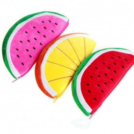 Wicemoon 3pcs Estuches Con Forma de Frutas de Estuche de Lápices Mujer Bolso Cosmético