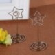 20 piezas Sostenedor Pinzas de Tarjeta Nota Fotos Soporte Metal Memo Clip Estrella Marco de Bricolaje Alicates Favor de Boda 