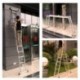 Escalera Mctech®, 6 en 1, de aluminio, telescópica, 340/470 cm, multiusos, con articulaciones regulables, para andamio de tra