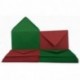 Tarjeta del paquete DIN A6/C6 | Rojo Oscuro/Verde Oscuro | plegable Tarjetas con pliegue A6 – 10,5 x 14,8 cm & Sobres C6 – 11