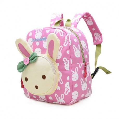Mochila Infantil / PequeñA Bebes Guarderia Bolsa Lindo Conejo Animales Bambino mochila para pequeño niñas Rosa