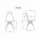 La Silla Española - modelo Laredo - silla de estilo nórdico - asiento en simil y patas en madera - negro - 47x42x83 cm - 1 un