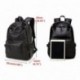 OURBAG Hombres Vendimia Cuero Mochila Mochila Ordenador portátil Cartera Mochila Bolsa de viaje Negro