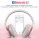 LOBKIN Auriculares de Diadema Bluetooth Inalámbrico con Micrófono y manos libres integrado. Plegables, y compatibles con todo