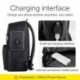 Bolso Ligera de Escuela con Impermeable Amortiguar los choques Bolso noctilucente de la computadora Bolsa de Viaje con USB Pu