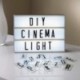 Caja de Luz LED A4 con 170 Letras, Divertidos Emojis y Cable USB | Cartel Luminoso Cinematográfico Ideal para Decoración Vint