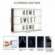 Caja de Luz LED A4 con 170 Letras, Divertidos Emojis y Cable USB | Cartel Luminoso Cinematográfico Ideal para Decoración Vint