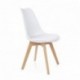 duehome - Beench - Pack de 4 sillas, silla comedor, salón, cocina o escritorio, pata acabado en madera de Haya, medidas: 49 c