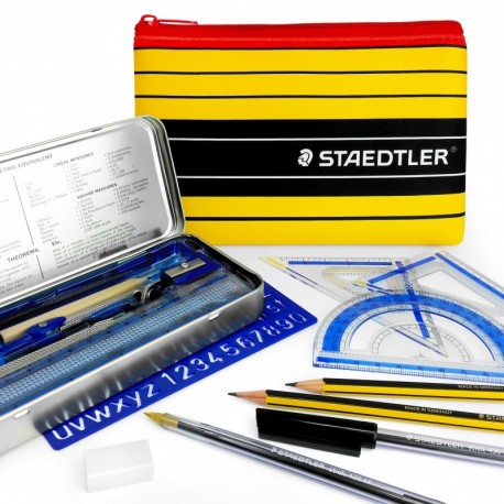 Kit escolar esencial para matemáticas Noris Club de Staedtler, con estuche a juego