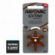 Rayovac Extra Advanced - Pilas de audífono Zinc Aire A312/PR41, Pack de 60 Unidades, Color marrón