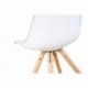 Duehome - Pack de 4 sillas artic, madera de haya, 48 x 55 x 84 cm, blanco