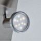 Lámpara de techo cuadrada I Incluye lámpara LED con 4 bombillas LED GU10 de 3W I Giratorias y orientables I Plafón I Metal y 
