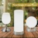 Lámpara de mesa I Lámpara de mesa de noche I Regulable en 4 niveles diferentes de luminosidad I Blanca I Forma cilíndrica I P