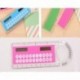 Ruikey Creative 10 cm Mini regla de plástico LCD Display Digital Calculator 2 en 1 portátil portátil de la calculadora de los