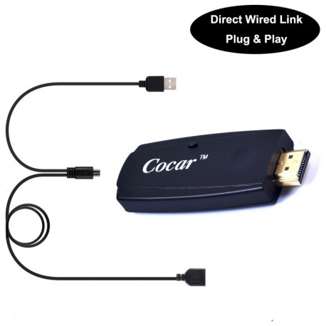 Miracast Dongle, Cocar HDMI 2.4G Cable Directo Plug & Play o Conexión Inalámbrica Adaptador Mirroring Pantalla Live Streaming