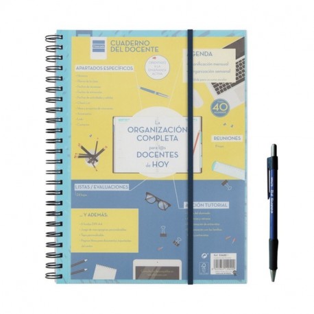 Finocam 5340001 - Cuaderno del docente , formato 230x210 mm. La Organización completa para los docentes de hoy + REGALO