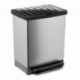 Tatay 1020100 Trend-Cubo de Basura para Cocina Fabricado en PP Metalizado con 25 litros de Capacidad-Sistema de Apertura a Pe