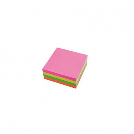 fabl Crew Fácil creativo Sticky Note Cube Notas Adhesivas Mensaje de Convenience Pegatinas Pegatinas Neon Colores 76 * 76 mm 