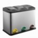 Kendan - 45 Litros Cubo de basura de Acero inoxidable a prueba de huellas dactilares Basurero reciclaje sistema de separación