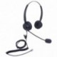 Xintronics Auriculares Teléfono Fijo Binaural RJ9, Cascos con Cancelación de Ruido Micrófono para Yealink SIP T19P T20P T21P 