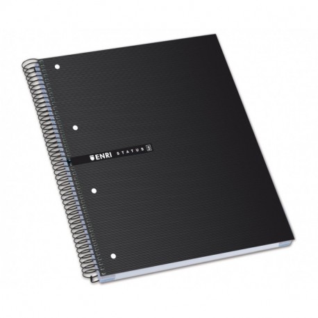 Enri Status - Pack de 5 cuadernos espiral microperforados, tapa extradura, A4+
