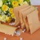 DEOMOR 100pcs 9x13cm Bolsitas Bolsas Papel Kraft Pequeñas Estraza Marrón para Semillas Híbridas de Maíz Saco de Granja Caram