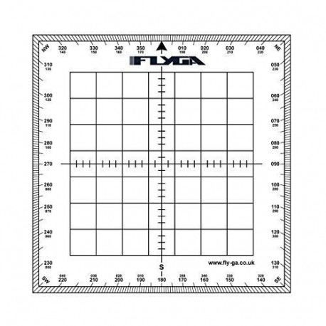 Mapa Navegación transportador de ángulos cuadrado  – para lapl, PPL un , PPL H y pilotos de la aviación CPL + marina, bar