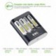 Cargador Rápido de Baterías, 40 Minutos Carga Completa para AA AAA Pilas Recargables con Cable USB