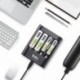 Cargador Rápido de Baterías, 40 Minutos Carga Completa para AA AAA Pilas Recargables con Cable USB
