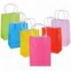 30pcs Bolsas Papel Kraft Multicolor con Asas para Regalos Navidad Fiesta Compras Alimentos 21 * 15 * 8cm 6 colores