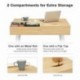 LANGRIA Escritorio Grande Moderno con 2 Cajones y 2 Compartimentos Estructura Resistente con 4 Patas Metálicas Mesa de Ordena