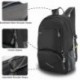 SueH Design Mochila de 30L Resistente al Agua, Mochila Plegable y Ligera, Negro