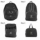 SueH Design Mochila de 30L Resistente al Agua, Mochila Plegable y Ligera, Negro