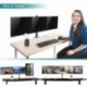 PUTORSEN® Soporte de Tres Brazo de Escritorio Ajustable, para Pantalla de Monitor de TV, LCD y computadora de13-27", con Capa