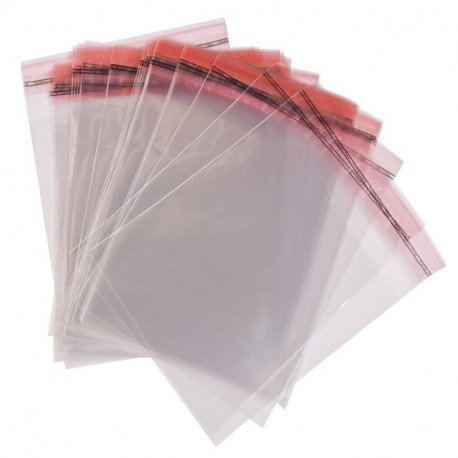 500 Bolsas De Celofan Transparentes C6 Que Uno Mismo Sellar Con Tapa Peel & Seal bolsas tamaño 12 cm x 17 cm + 3 cm solapa