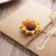 15pcs Tarjeta de Felicitación Papel Kraft Sobres con Flores Secas para Regalo Cumpleaños Boda