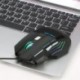 QueenDer Ratón Gaming Versión Ratones Gaming Profesional con Cable USB Gaming Mouse Óptico, 4 dpi Adjustables y 7 Botón Compa