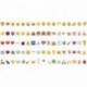 Caja de luz letras simbolos A4, JIMS STORE 96 letras negras y 85 emojis colorido / símbolos para caja luz ideal für die Deko