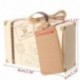 amajoy 50pcs Mini maleta boda Favor caja con cordel de yute de tarjeta de papel Kraft y Candy caja para fiesta de cumpleaños 