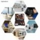 100 Kits Herramientas Metales de Maletín Universal de Reparación Multifuncional Conjuntos Bricolaje para Casa Incluido Llave