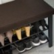 DuneDesign Zapatero con Banco superior para sentarse 81x32x46cm mueble moderno de vestíbulo para guardar el calzado 6-8 pares