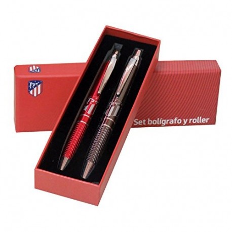 Atletico DE Madrid Set de boligrafo y Roller en Caja