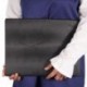 Funda de piel con bolsa A4 papel archivo carpeta portadocumentos reunión de negocios conferencia bolso, color marrón
