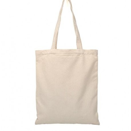 Leisial - Bolsa de tela de cáñamo y algodón, para pintar a mano, para creaciones propias, blanco