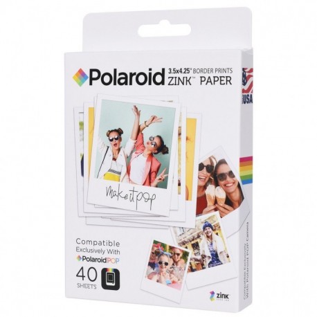 Polaroid Zink - Papel fotográfico para Polaroid Pop 2.0, 40 hojas